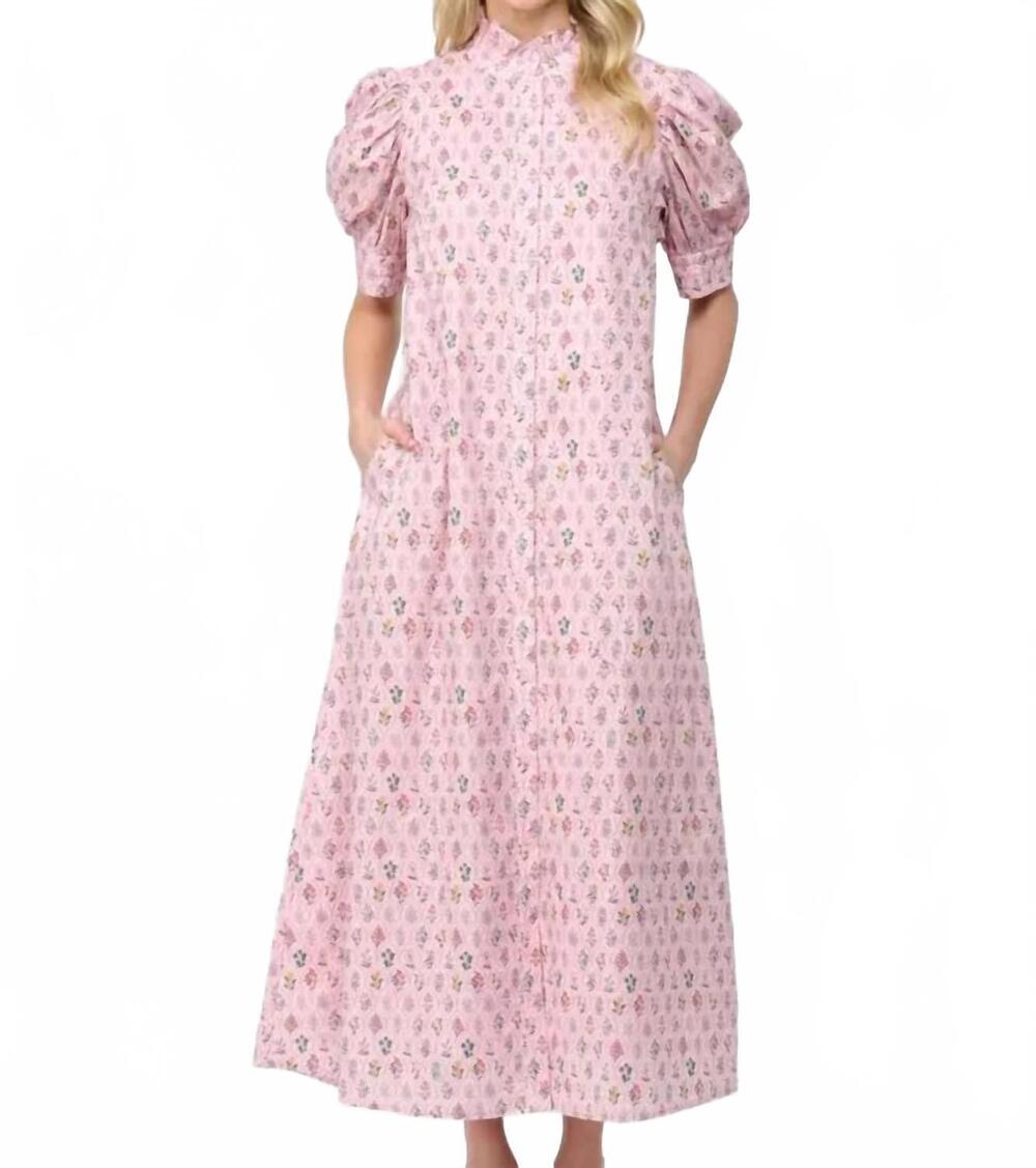 NEW FATE women's floral print maxi dress in pink